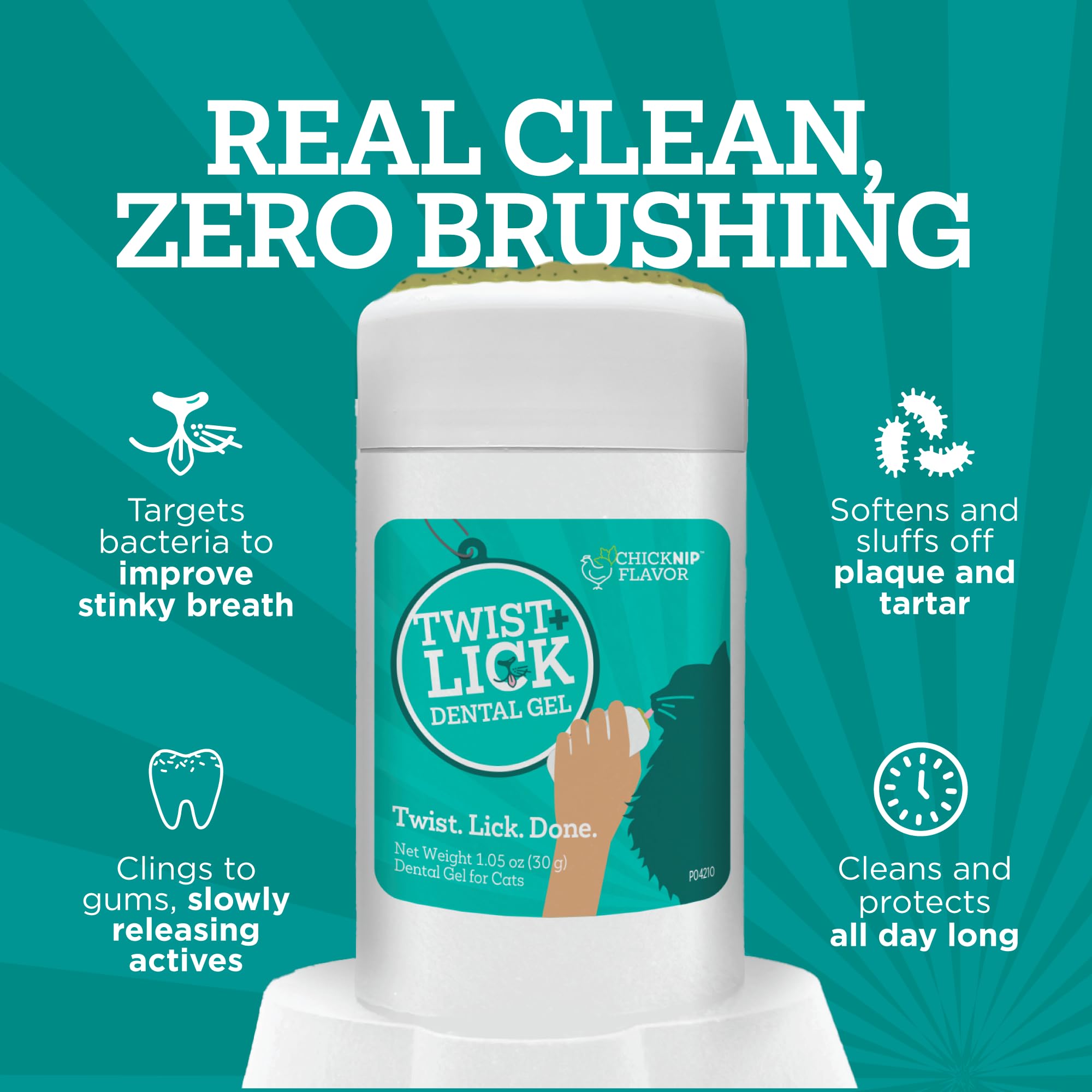 Amazon.com : Twist + Lick Dental Gel for Cats, Cleans Teeth and